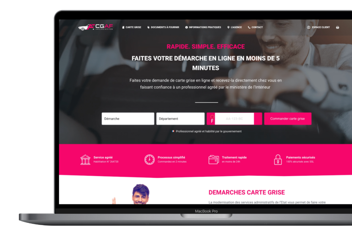 Carte Grise Auto Form - Auto Registration Form Builder