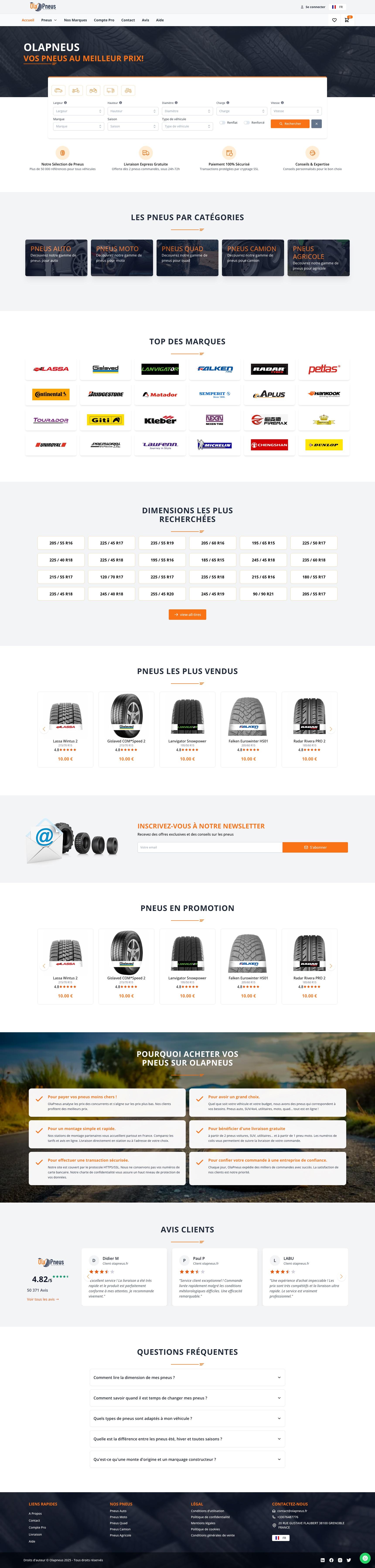 Ola Pneus - Tire E-Commerce Platform screenshot 1