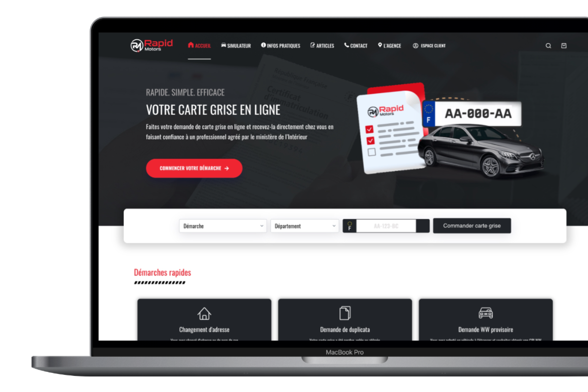 Rapid Motors - E-Commerce Online vehicle registration